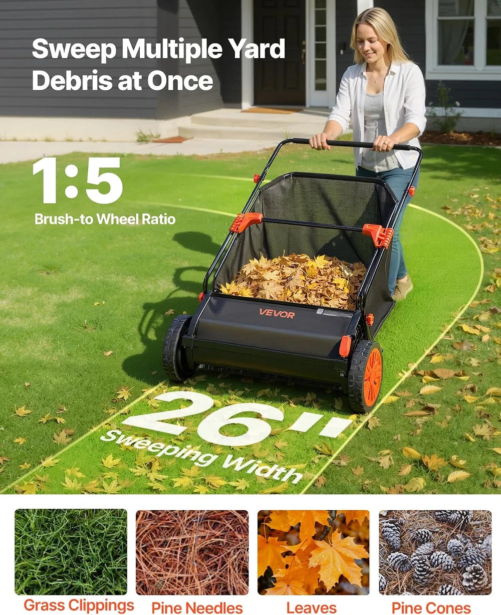 VEVOR Push Lawn Sweeper